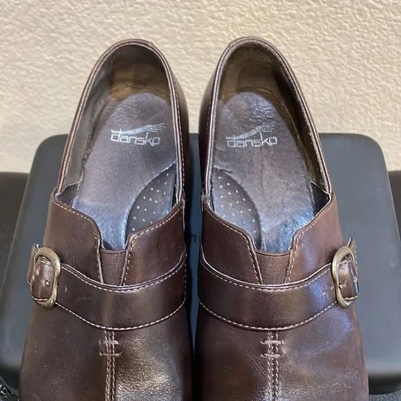 Dansko Tamara Women's Brown Leather Clogs Size 39 - Picture 5 of 8